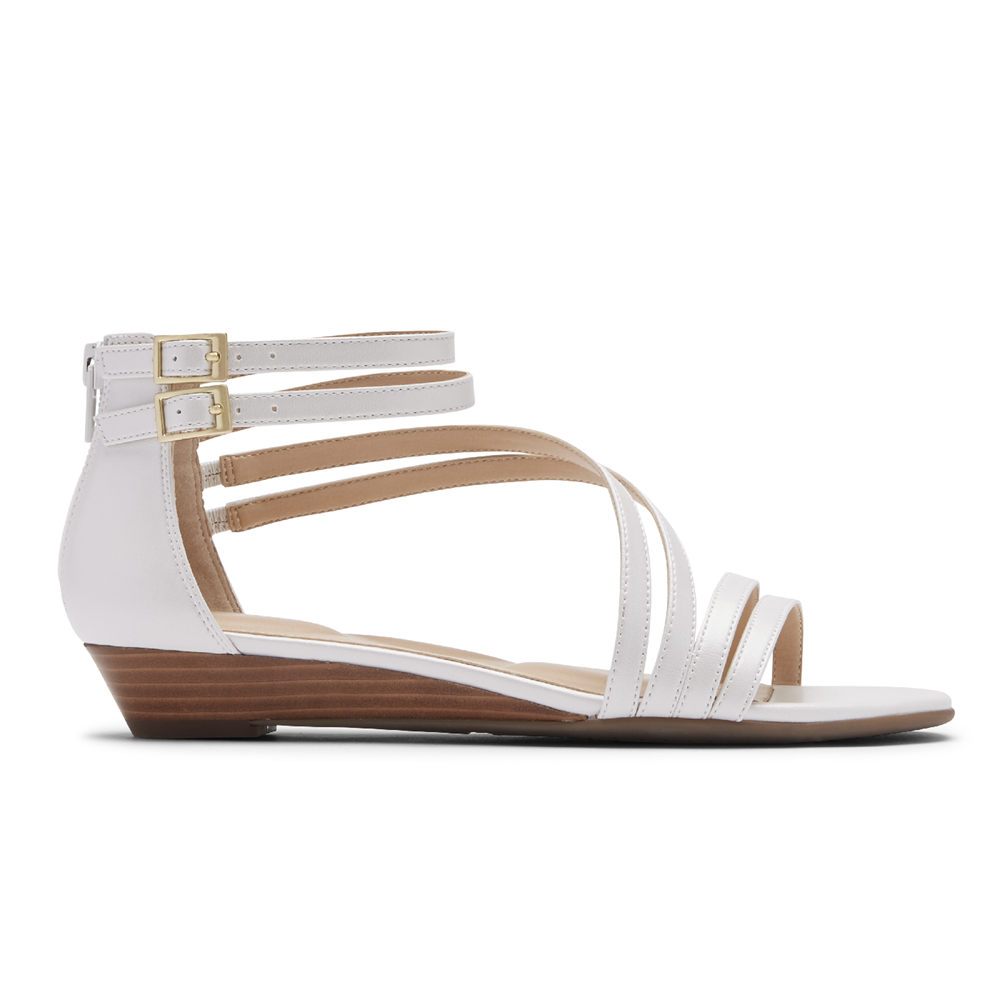 Rockport Womens Total Motion Zandra Asymmetrical - Sandals White - TQH410725